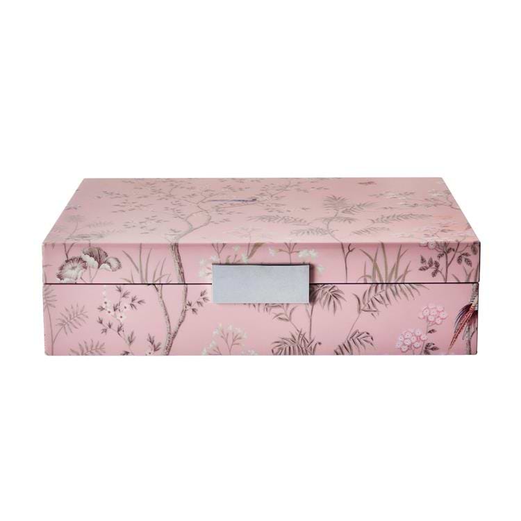 Gümüş Büyük Pembe Chinoiserie Kutusu