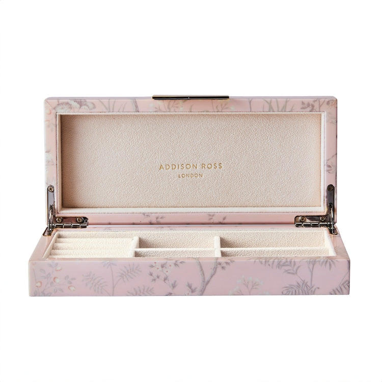 Caixa Chinoiserie rosa amb plata
