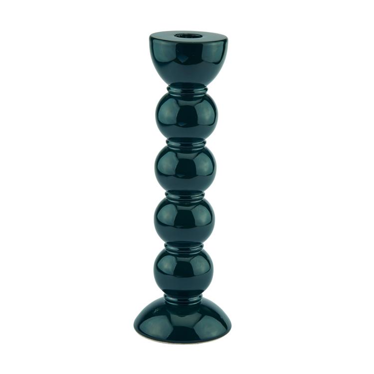 Wysoki świecznik w kolorze Racing Green Bobbin - 24cm