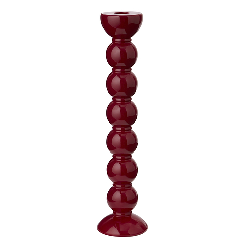 Extra Tall Cherry Bobbin Candlestick - 33cm