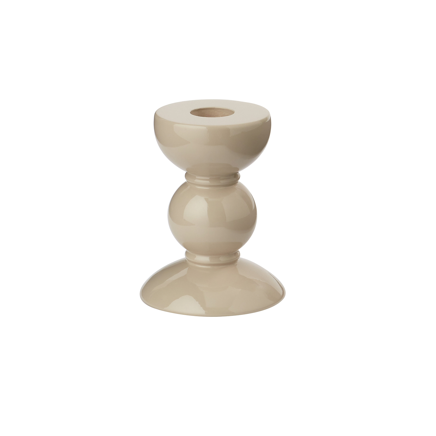 Addison Ross: Small Cappuccino Bobbin Candlestick - 10cm