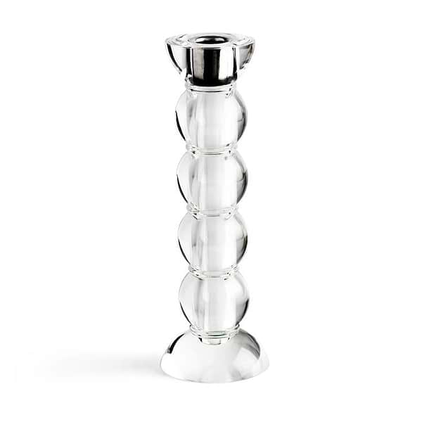 Icy Bobbin Candlestick Clear 23cm
