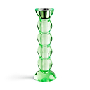 Icy Bobbin Candlestick Green 23cm