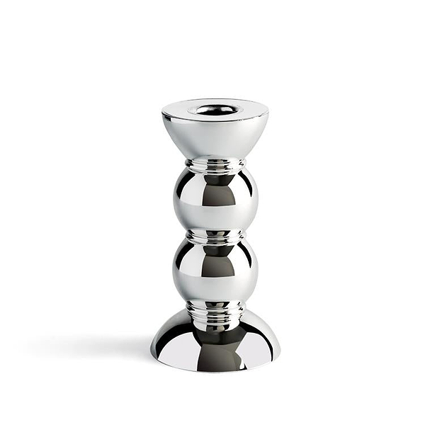Bougeoir Bobbin chromé 14cm