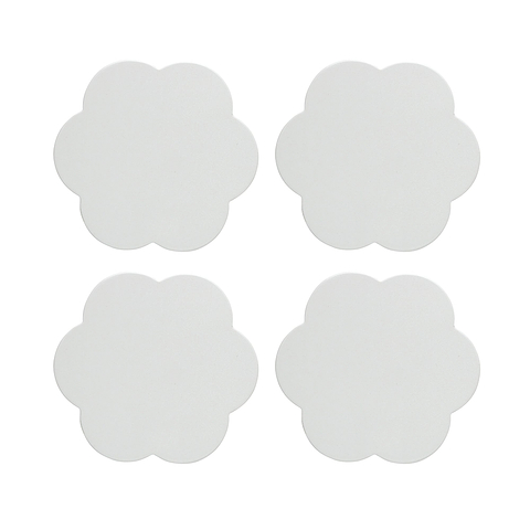 White Scallop Coasters – Set of 4