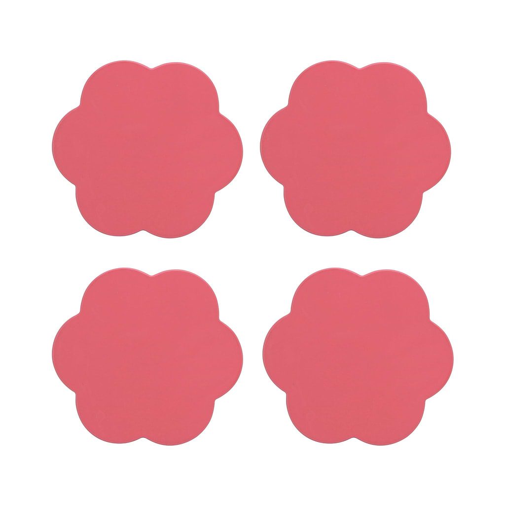 Watermelon Pink Coasters – Set of 4