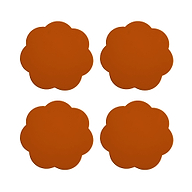 Orange glasunderlägg – set om 4