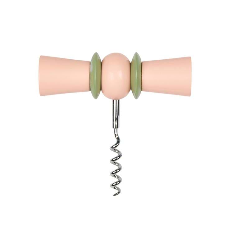 Bow Tie Corkscrew Pink & Green
