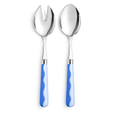 Couverts à salade Wave - bleu pervenche et bleu (set de 2 pièces)