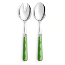 Couverts à salade Wave - feuille et vert pomme (set de 2 pièces)