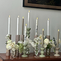 White Wax LED Candles - Set of 2