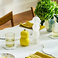 Clear Frosty Bobbin Salt or Pepper Mill