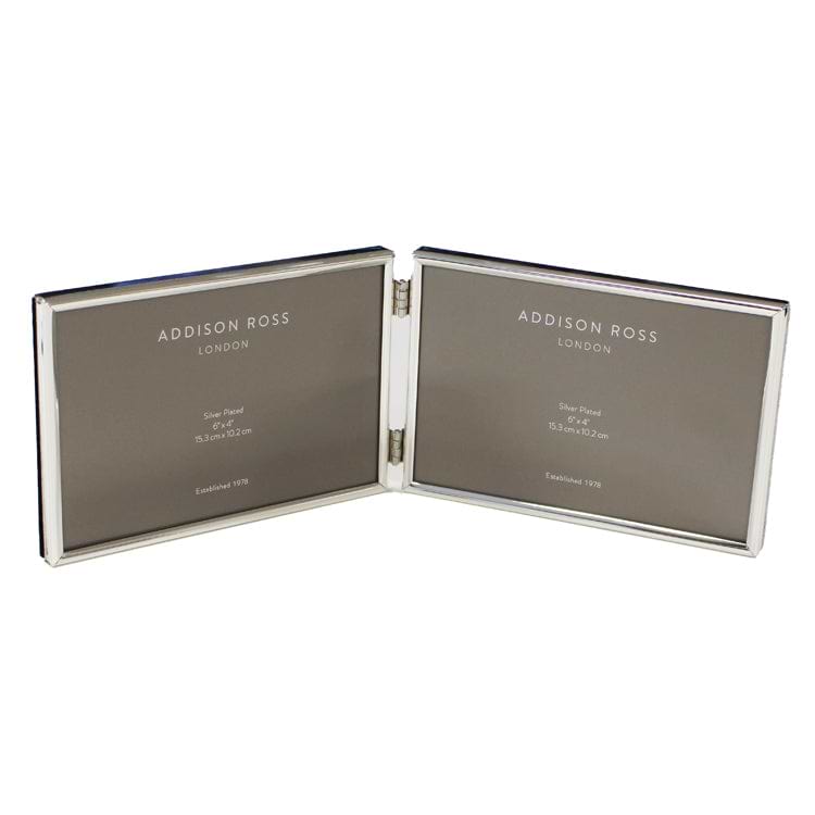 Fine Edged Silver Double Photo Frame