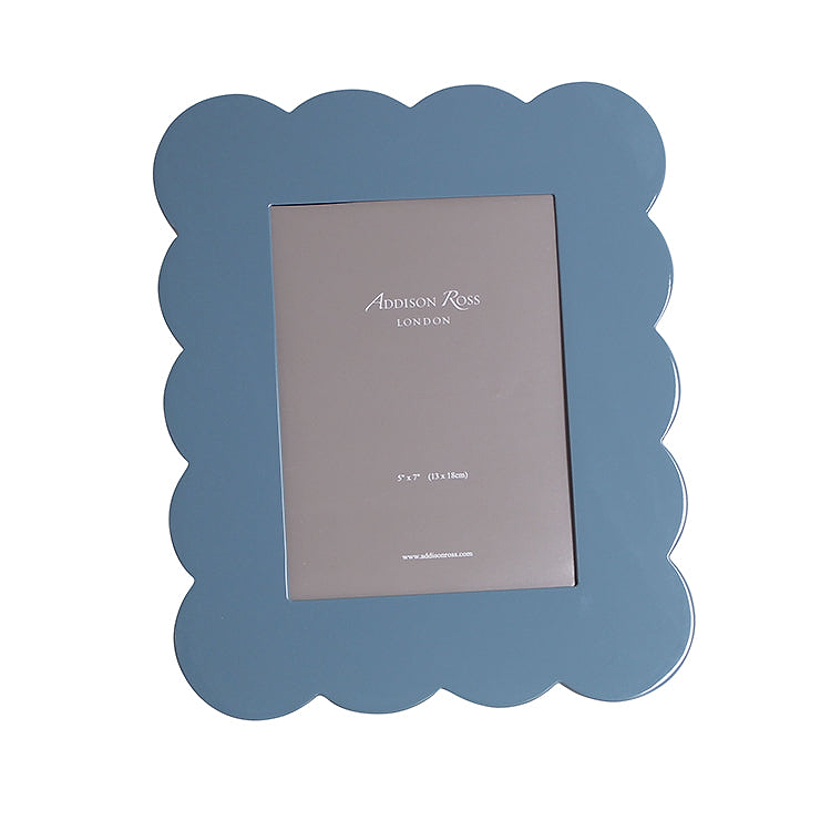 Cornice per foto smerlo laccata blu Chambray – Edizione limitata