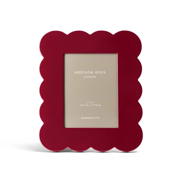 Cherry Scalloped Lacquer Photo Frame