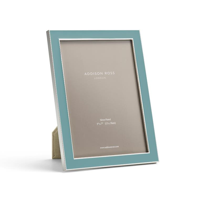 Chambray Enamel & Silver Frame
