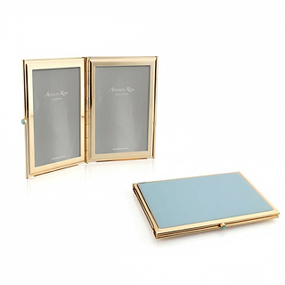Powder Blue & Gold Travel Frame