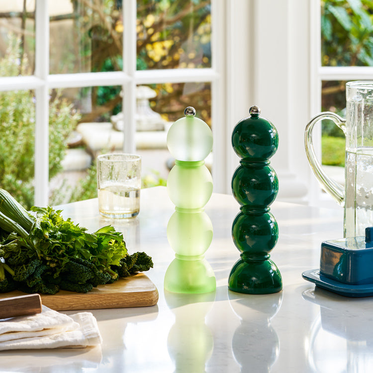 Racing Green Bobbin Salt and Pepper Mill