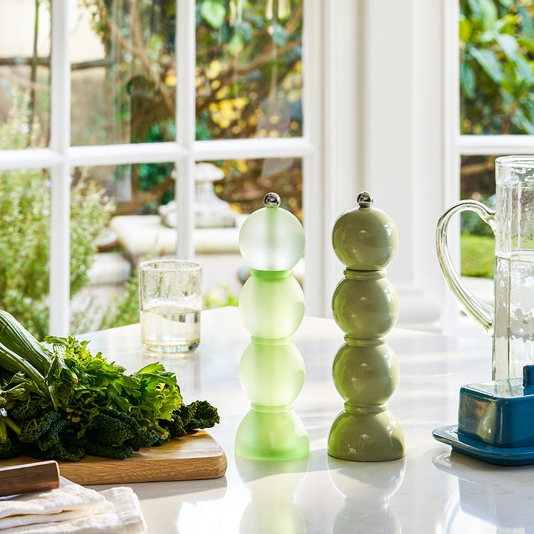Sage Green Bobbin Salt or Pepper Mill