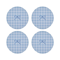 Blue Gingham Coasters- Set of 4