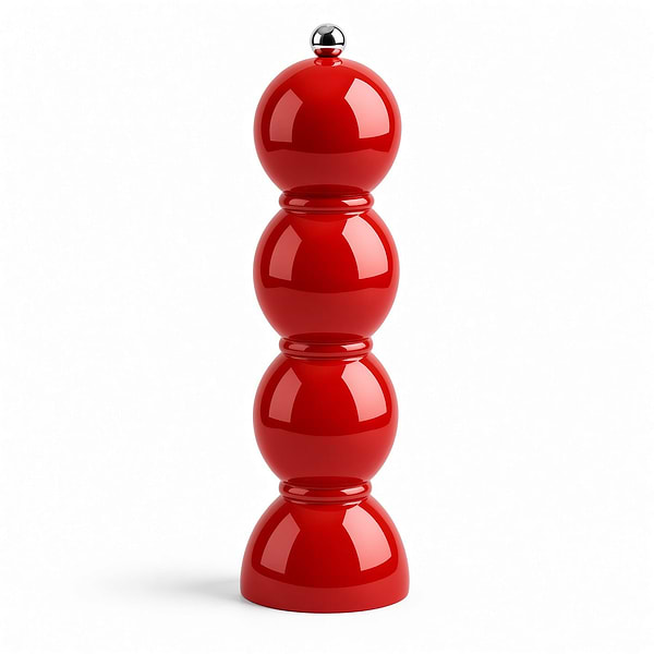 Salz- oder Pfeffermühle mit roter Spule