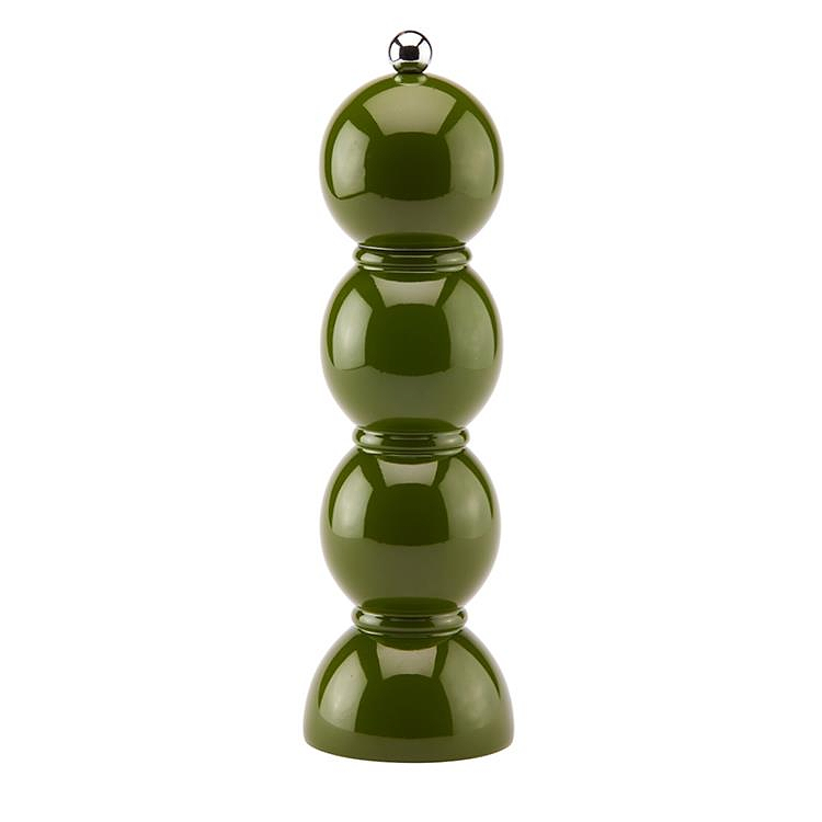 Khaki Bobbin Lacquer Salt or Pepper Mill