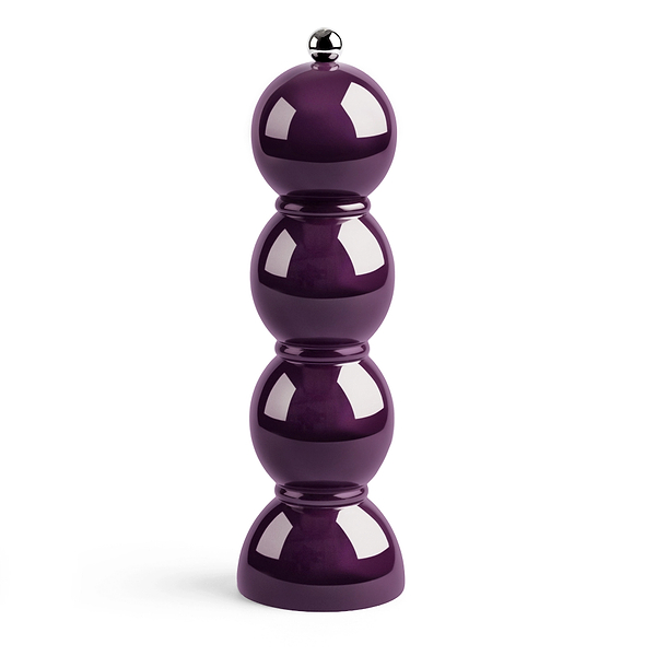 Aubergine Bobbin Lacquer Salt or Pepper Mill