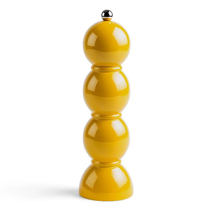 Mustard Bobbin Lacquer Salt or Pepper Mill