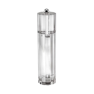 Clear Icy Flute Salt or Pepper Mill