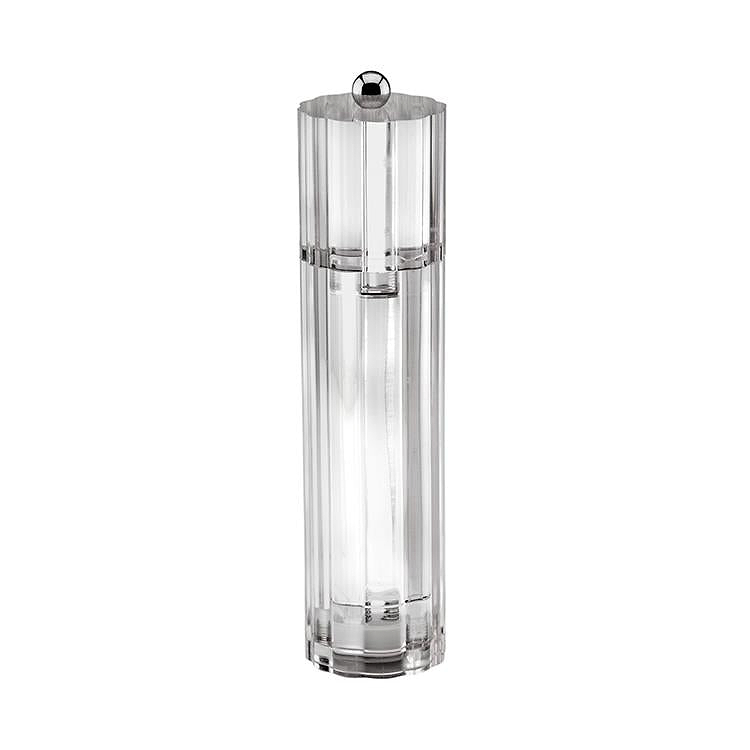 Clear Icy Flute Salt or Pepper Mill