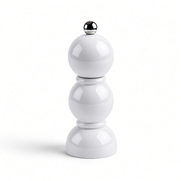 White Mini Bob Salt or Pepper Mill