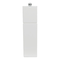 White Square Pillar Salt or Pepper Mill