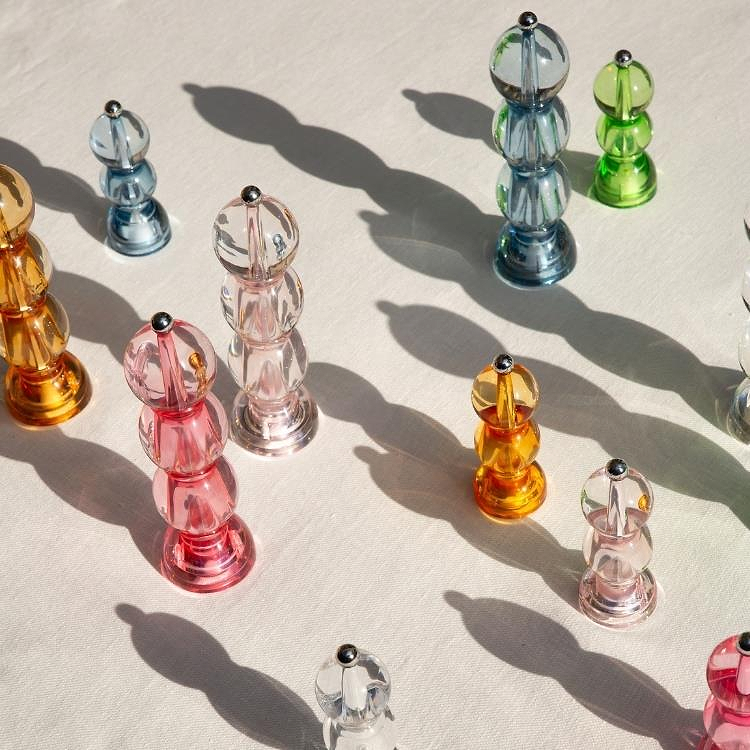 Amber Icy Bobbin Salt or Pepper Mill