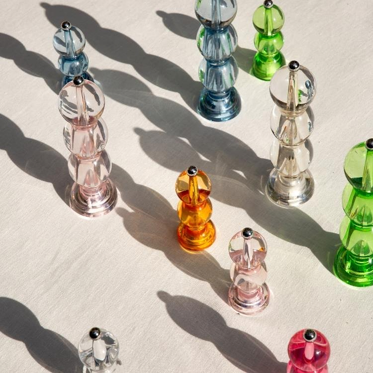 Clear Icy Bobbin Salt or Pepper Mill