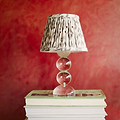 Small Clear Bobbin Lamp Base & Rechargeable Bulb - 19cm