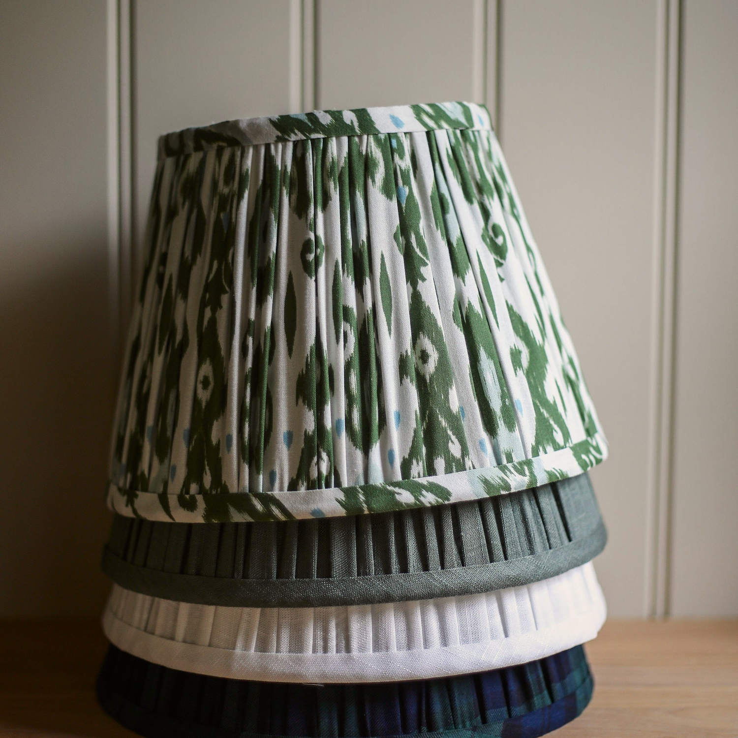 Ikat Empire Khaki & Sage Lampshade - 25cm