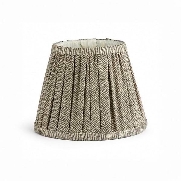 Herringbone Beige Empire Lampshade - 16cm