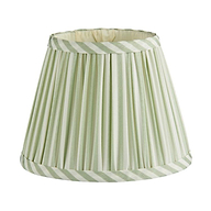 Sage Green Striped Lampshade - 16cm