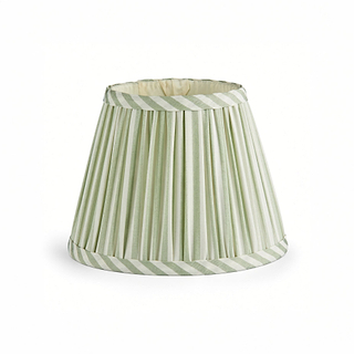 Sage Green Striped Lampshade - 16cm