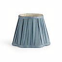Chambray Blue Scallop Lampshade - 16cm