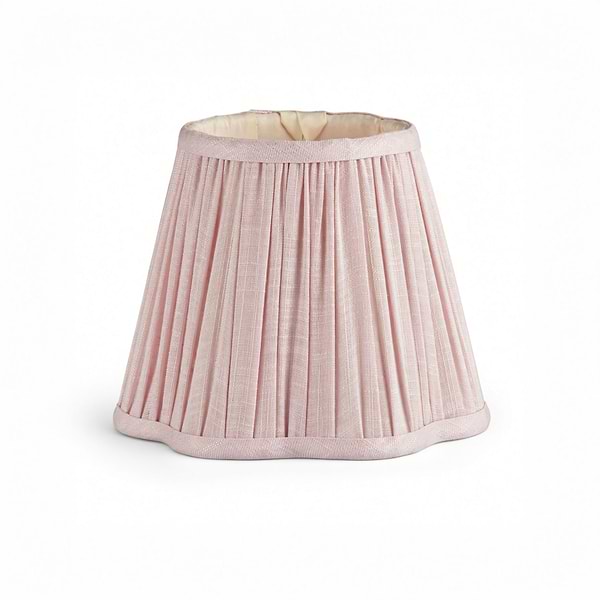 Light Pink Scallop Lampshade - 16cm