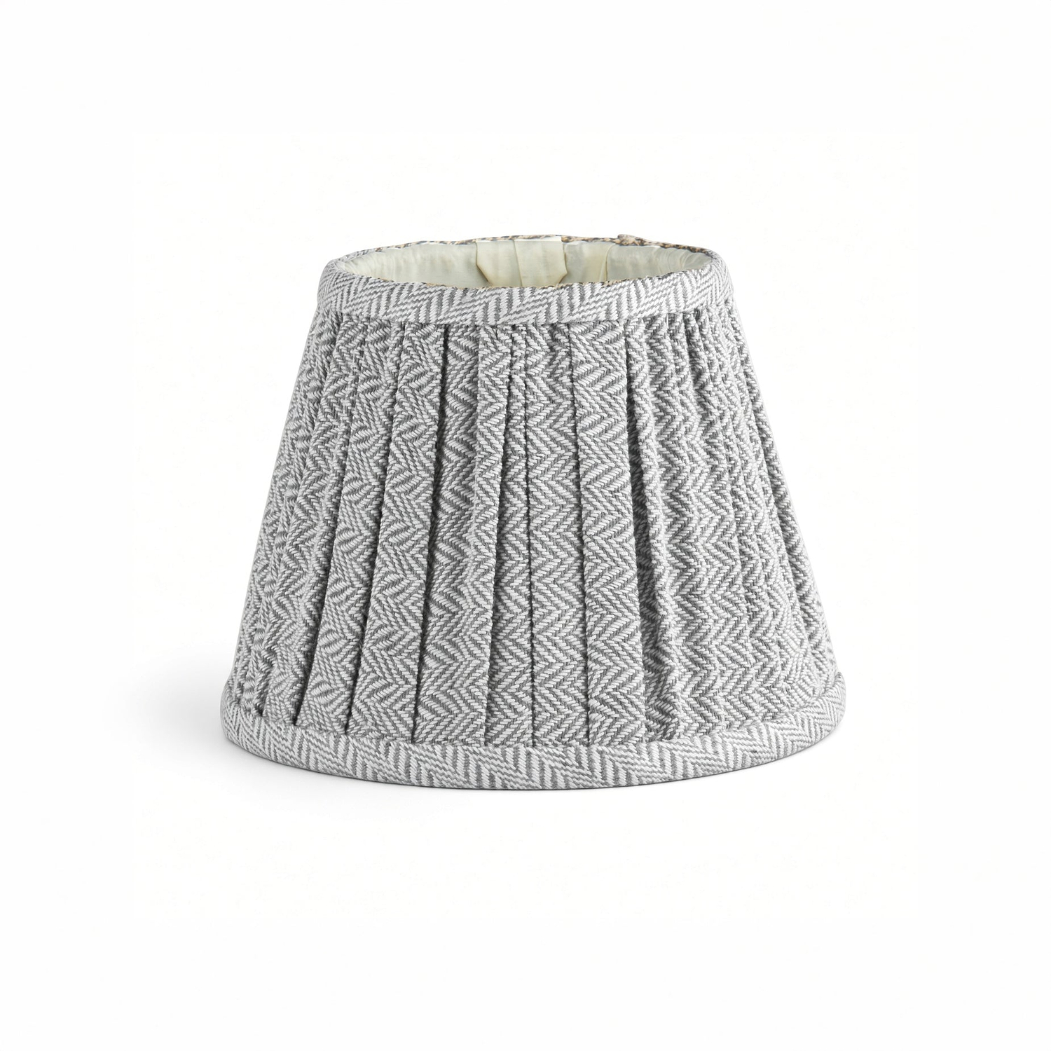 Herringbone Light Grey Empire Lampshade - 16cm