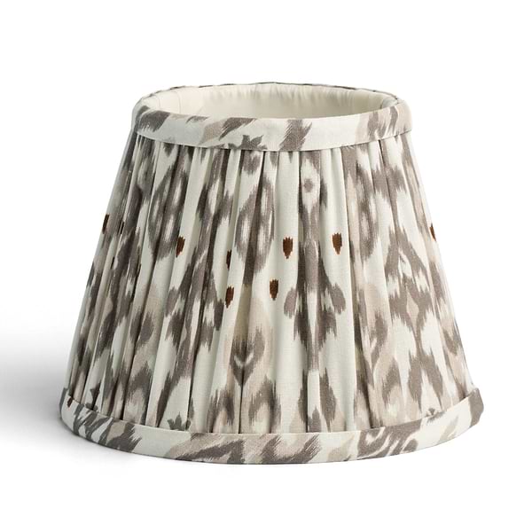 Ikat Empire Mink & Cappuccino Lampshade - 16cm