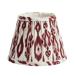 Abat-jour Empire Ikat cerise et cappuccino - 16cm
