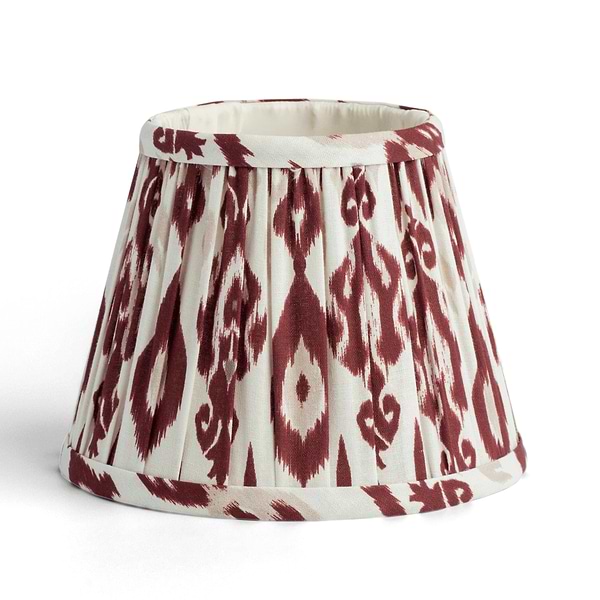 Ikat Empire Lampenschirm in Cherry und Cappuccino - 16cm