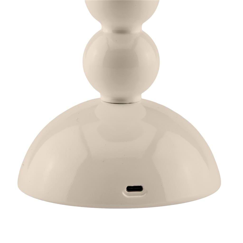 Cappuccino Lacquer Rechargeable Bobbin LED Lamp