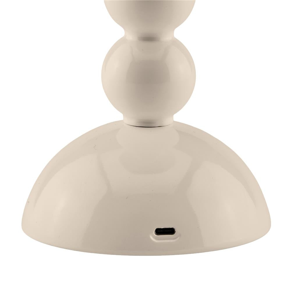 Cappuccino Lacquer Rechargeable Bobbin LED Lamp