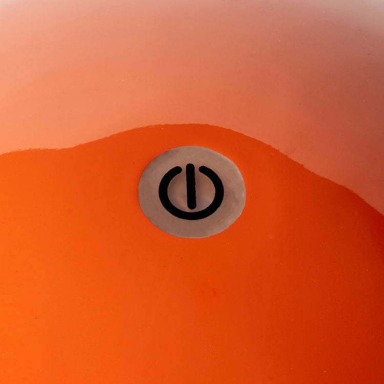 Orange Lacquer Rechargeable Bobbin LED Lamp