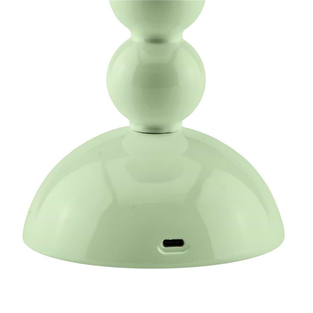 Sage Lacquer Rechargeable Bobbin LED Lamp