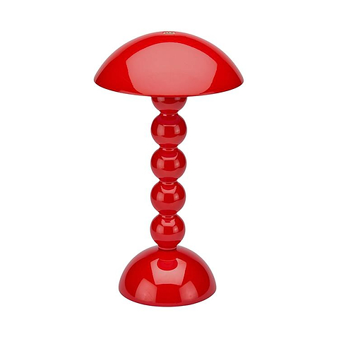 Red Lacquer Rechargeable Bobbin LED Lamp